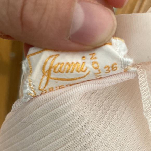 Light Pink and Lace Sheer Vintage Blouse - Picture 7 of 7